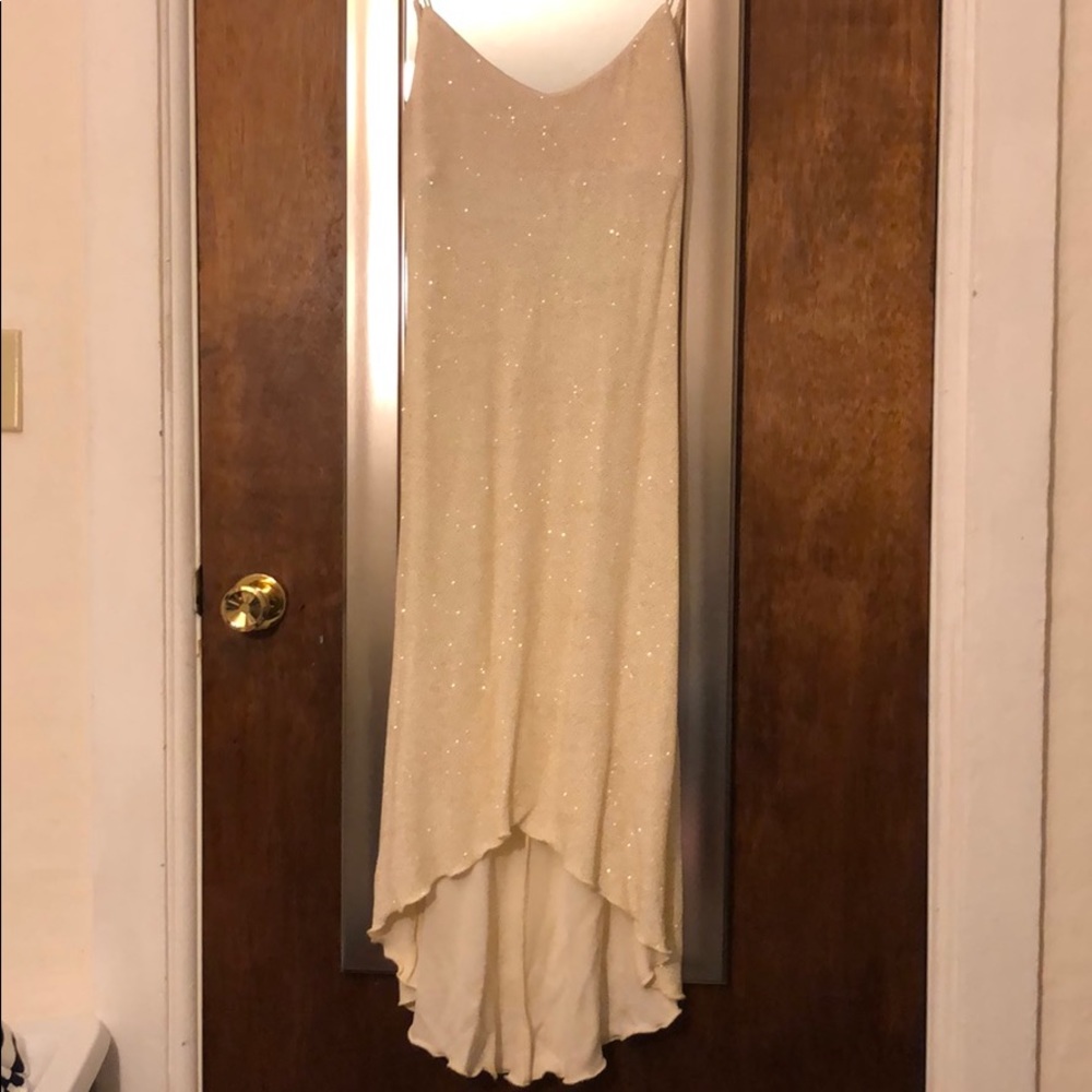 NEW Gold Gem High Low Dress